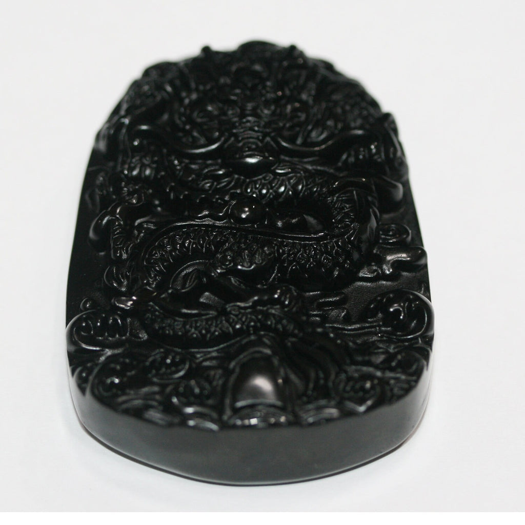 Colgante Dragón de Obsidiana 58x40mm.
