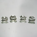 Lote de 4 piezas de prasiolita facetada ovalada de 9 x 7 mm (4 piezas) - Artículo 658LO