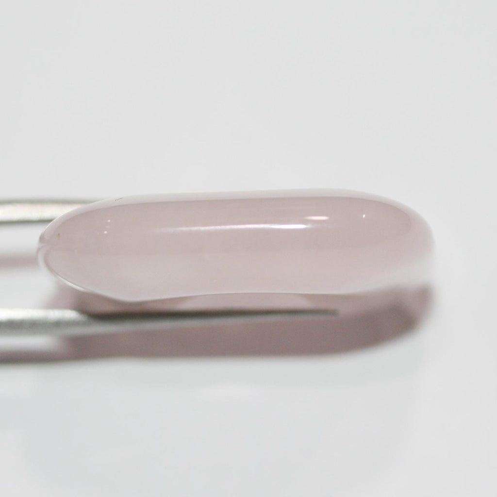 Colgante cuadrado liso de cuarzo rosa de 30 mm