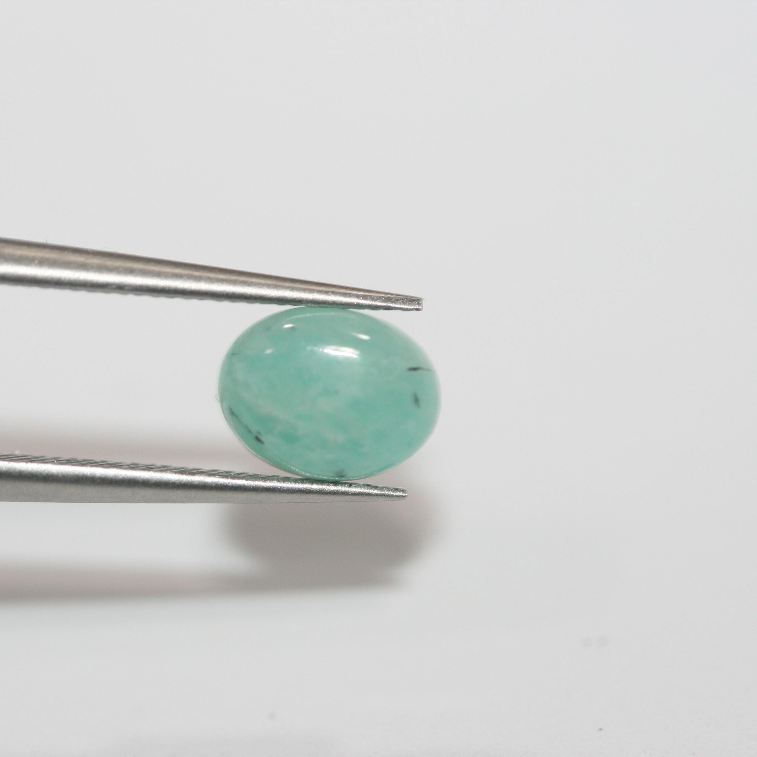 10Pcs Amazonite Oval Cabochon 8x6mm (10 pcs.).- Ref:1130CB