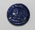Lapis Lazuli Cabochon Sun And Moon Carved 20mm