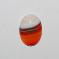 Lote de 2 cabujones ovalados de cornalina rayada de 25 x 18 mm (2 unidades)