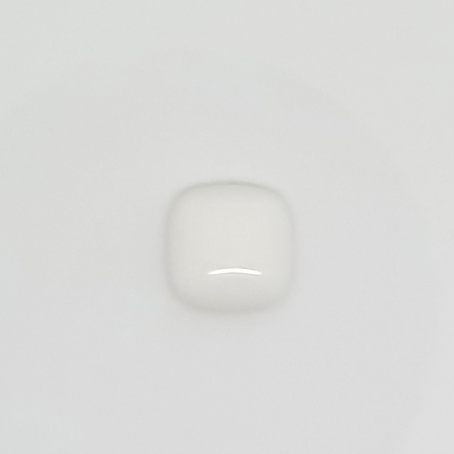 Lote de 6 cabujones cuadrados de ágata blanca de 10 mm. (6 uds.)