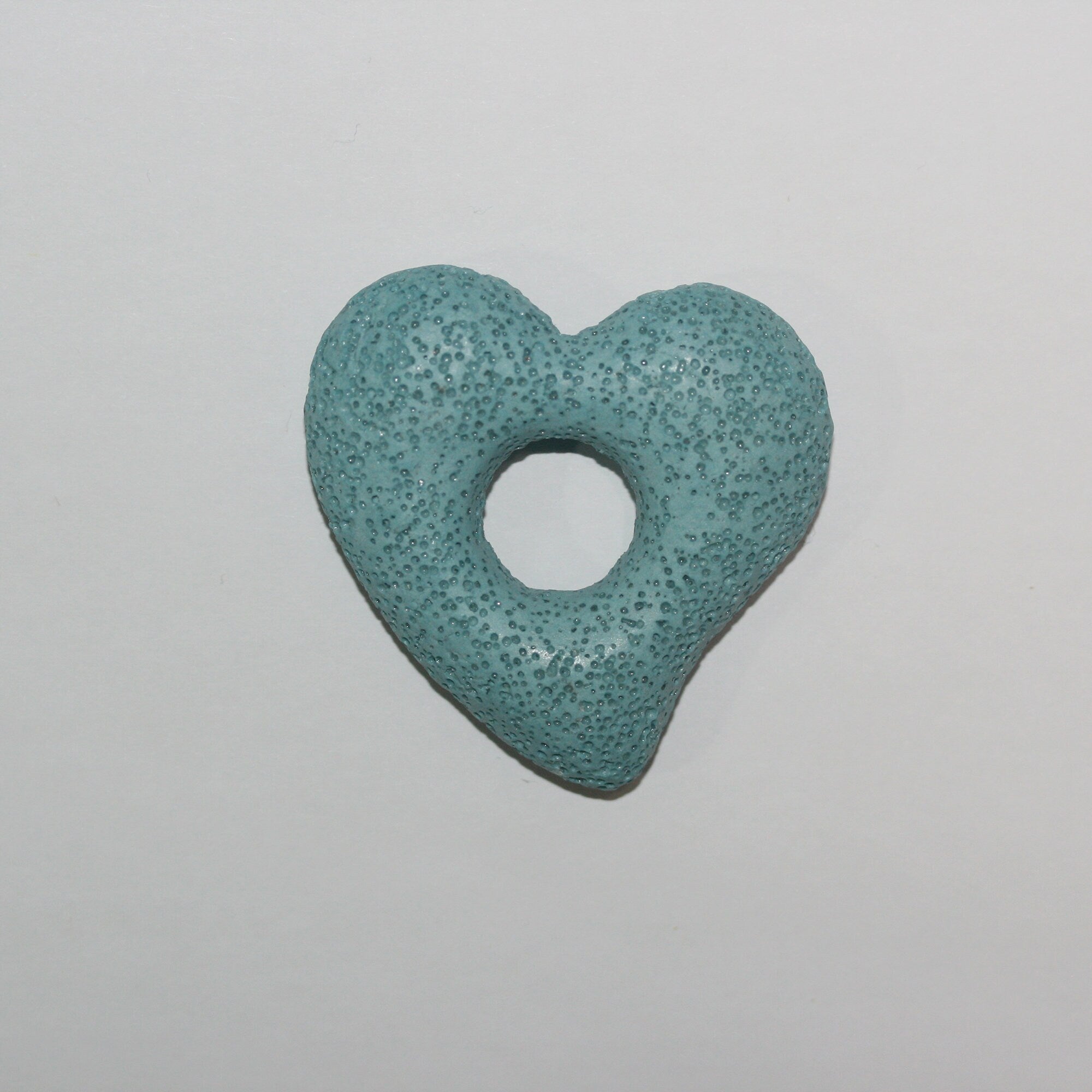 Colgante Corazón Azul Lava 55x52mm.