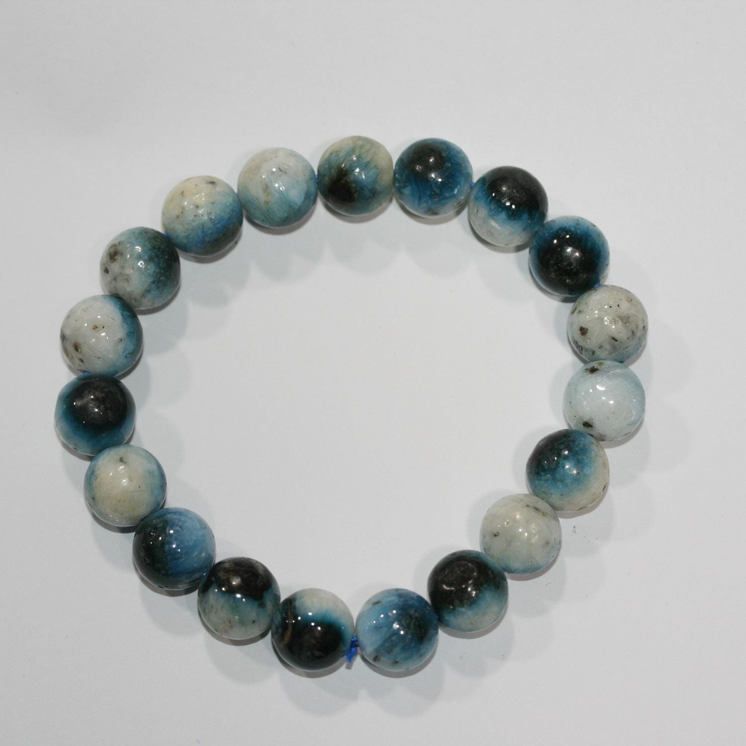 Pulsera de Bolas Lisas de Glacierita 10mm Ref.14867 - Poder Curativo