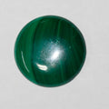 Lote de 2 cabujones redondos de malaquita de 24 mm. (2 uds.)