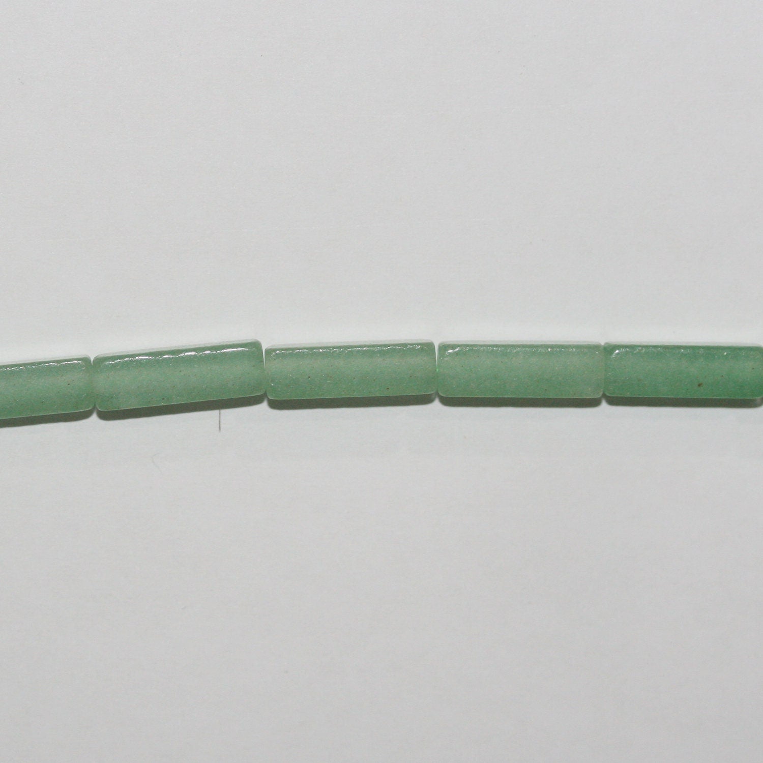 15" St Green Aventurine Smooth Prism Beads 13x4mm.- Strand 39cm.