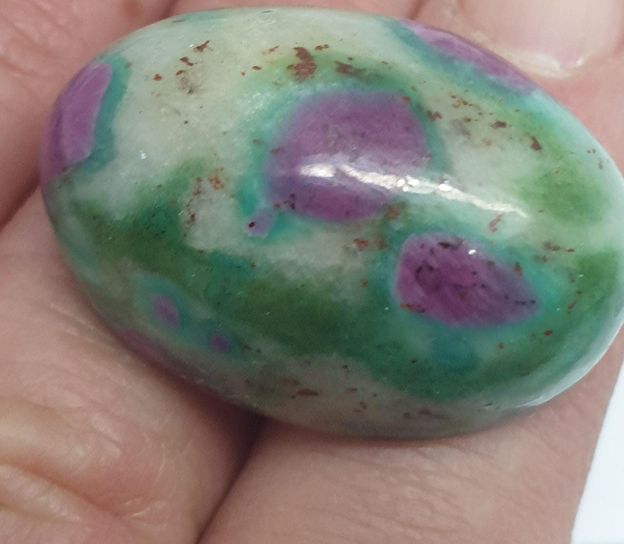 Big Natural Ruby Fuchsite Oval Cabochon 30.3x21.13mm 68.8ct- Top Quality