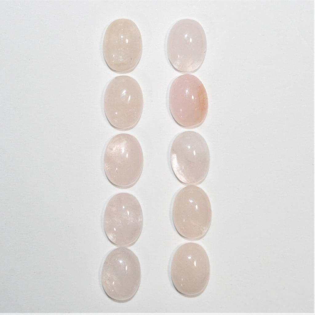 Morganite Smooth Oval Cabochon 8x6mm. (10 Pieces)