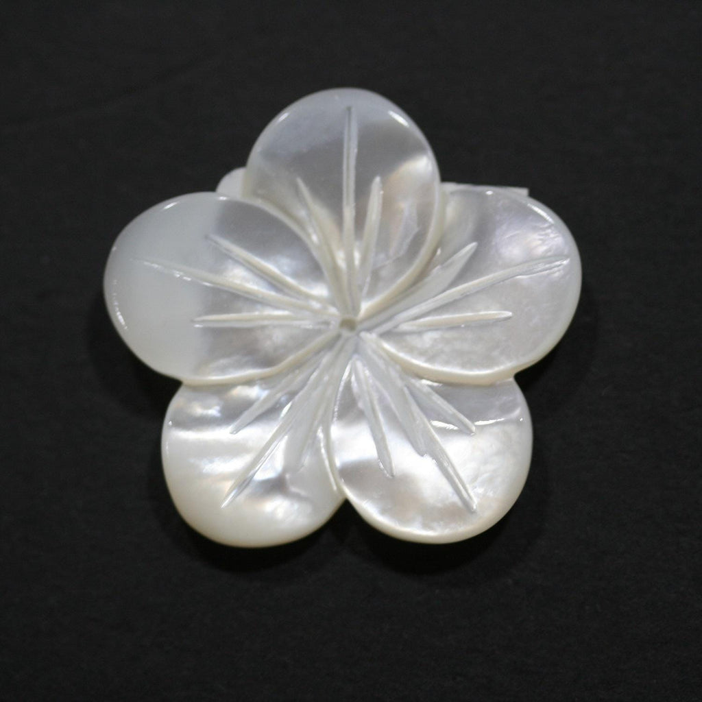 Colgante Flor Tallada Nácar 30mm.- Ref.14838