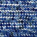 Perles rondes à facettes en sodalite St 15" 2 mm - Fil de 39 cm.