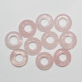 Aro liso de cuarzo rosa de 14 mm (10 unidades)