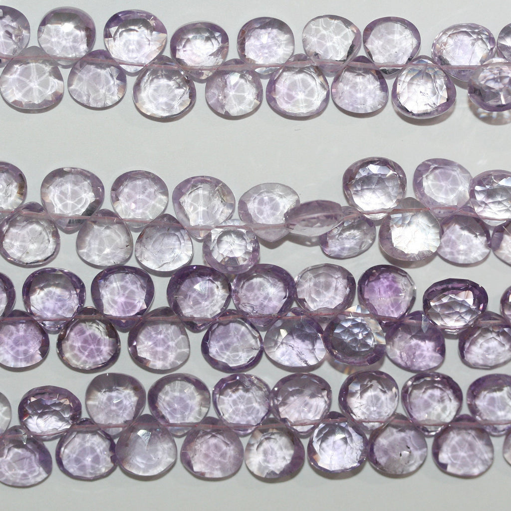 Cuentas de amatista facetadas de 8" (9-10 mm) - Hilo de 20 cm