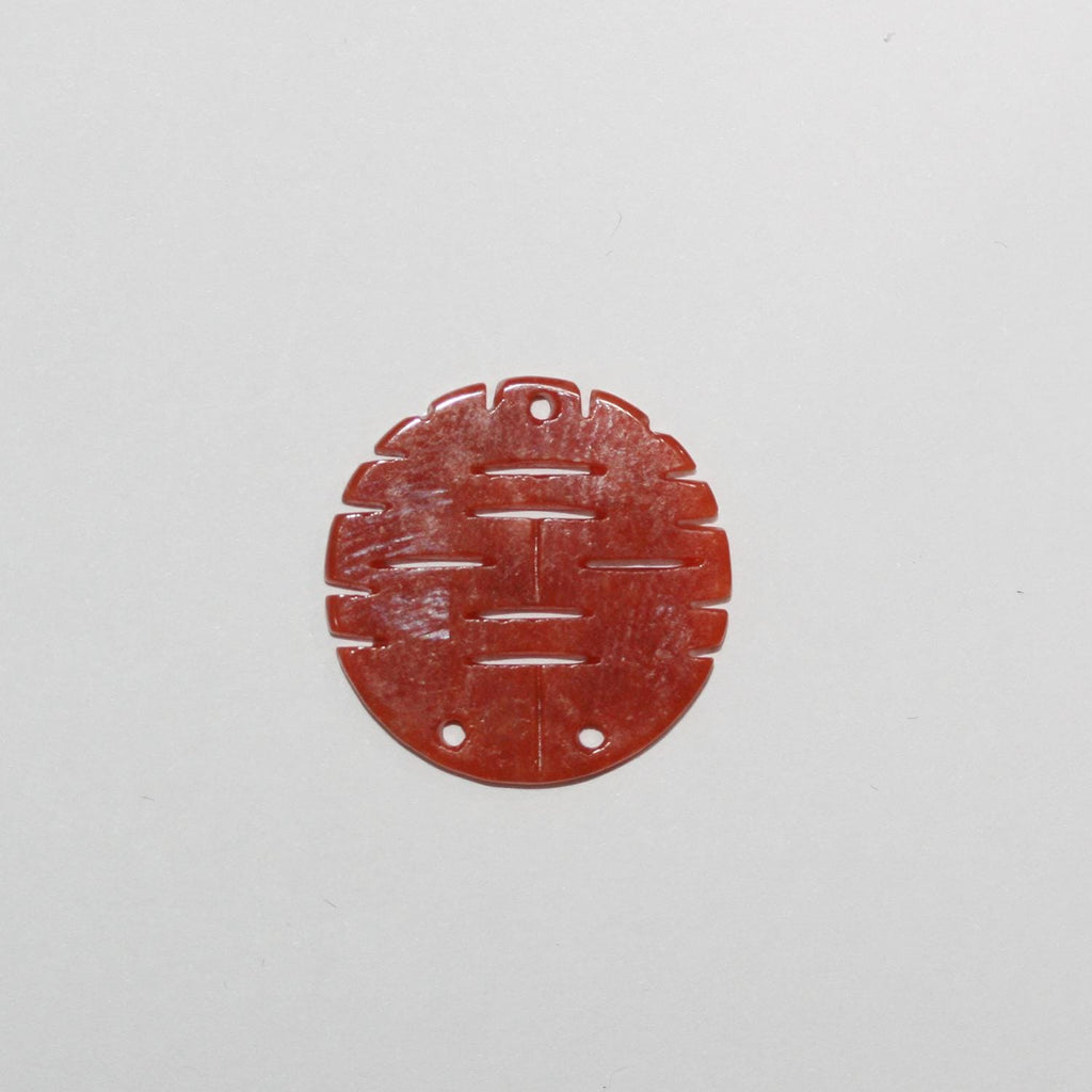 Pendentif en jade rouge-brun 21 mm
