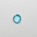 1 Pc  Natural Apatite Round Cabochon 7.5mm  Paraiba Color  - Natural Untreated Stone- Rare Color Blue Apatite