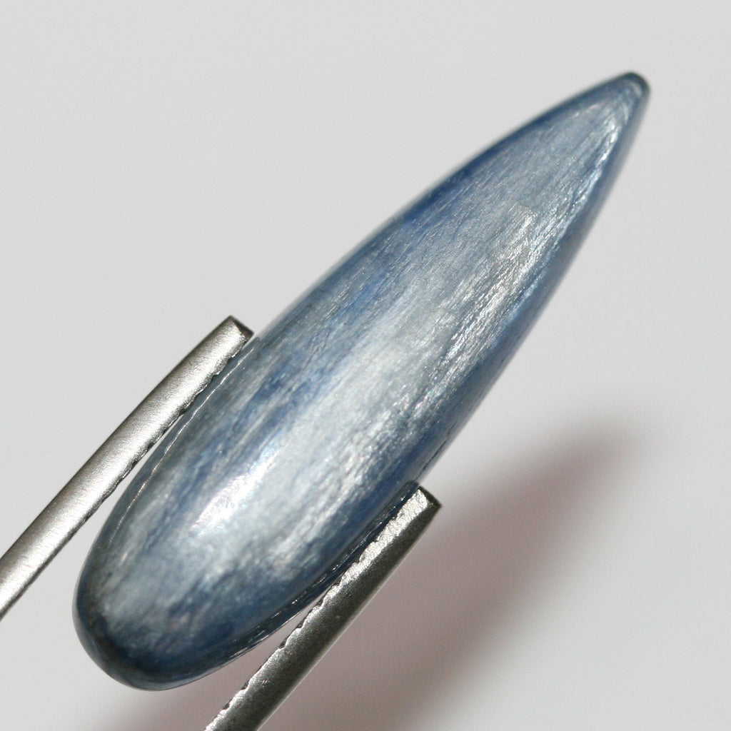 Lote de 4 cabujones de cianita lisos de 30 x 8 mm (4 unidades)