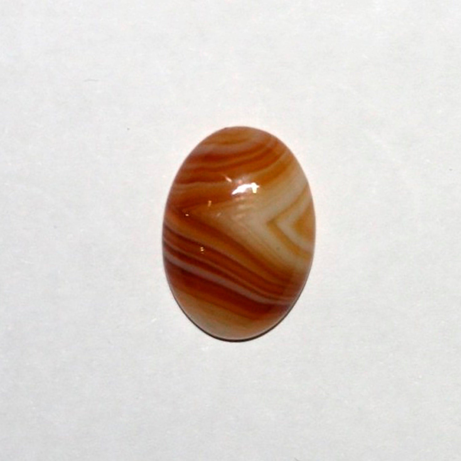 Lote de 4 cabujones ovalados de ágata rayada marrón (4 unidades) de 18 x 13 mm