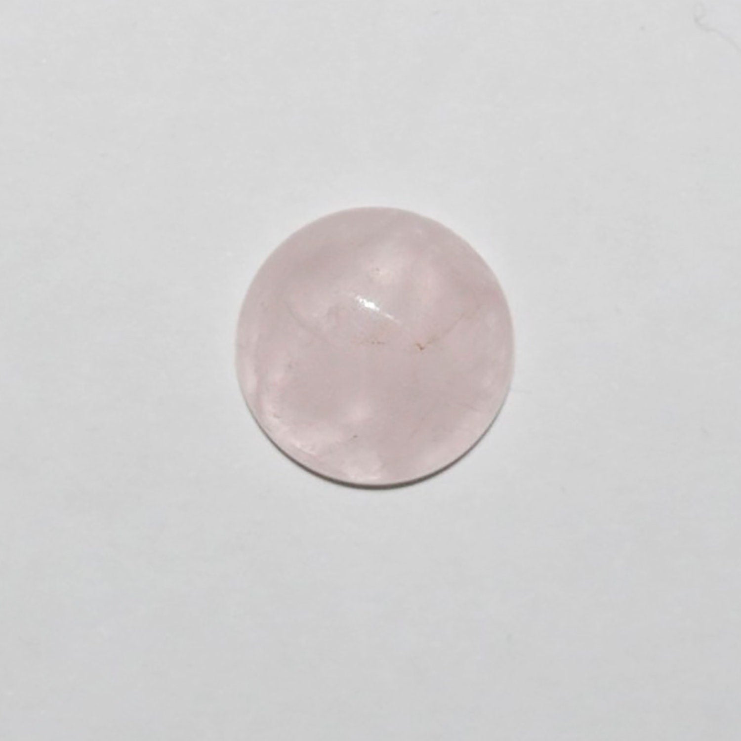 Lote de 6 cabujones redondos de cuarzo rosa de 12 mm (6 piezas)