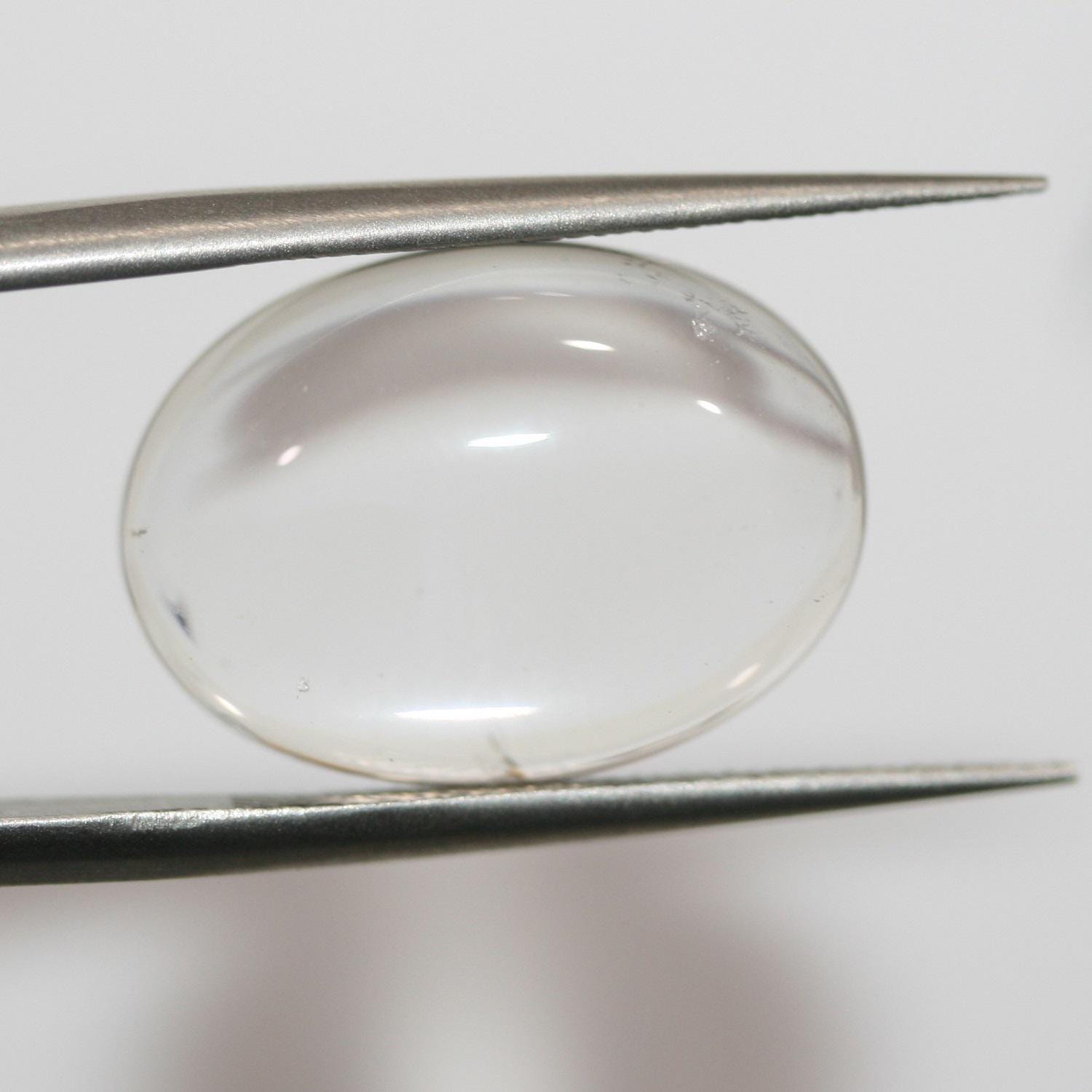 Rock Crystal Quartz Smooth Oval Cabochon 18x13mm. (4 Pieces).