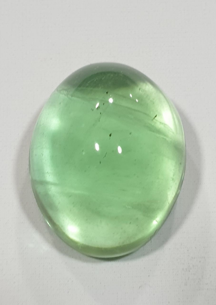 Big Natural  Green  Fluorite Oval Cabochon 25x20x15.1mm 65.33ct Rare Color- Unique Collector Stone- Wholesaler Supplier- Top Quality