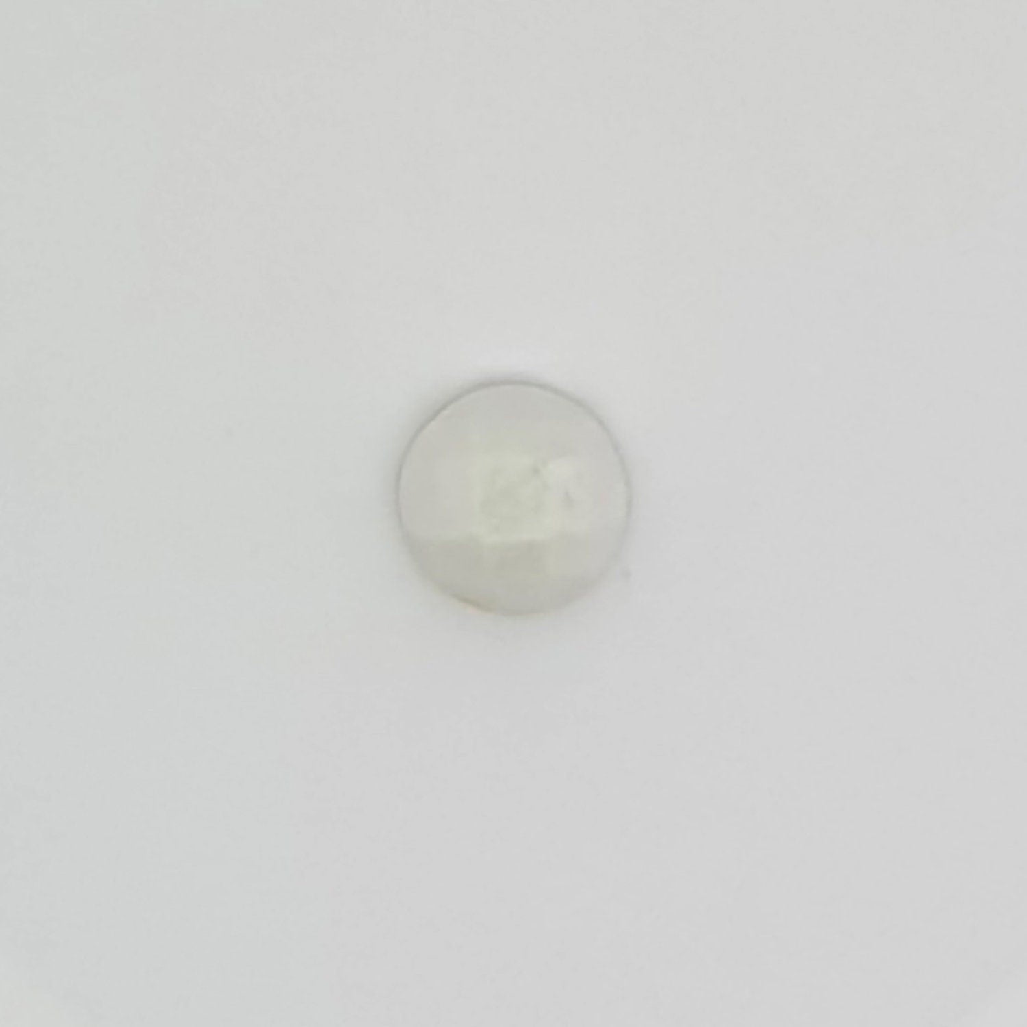 Lote de 8 cabujones redondos facetados de ágata blanca de 6 mm (8 piezas)