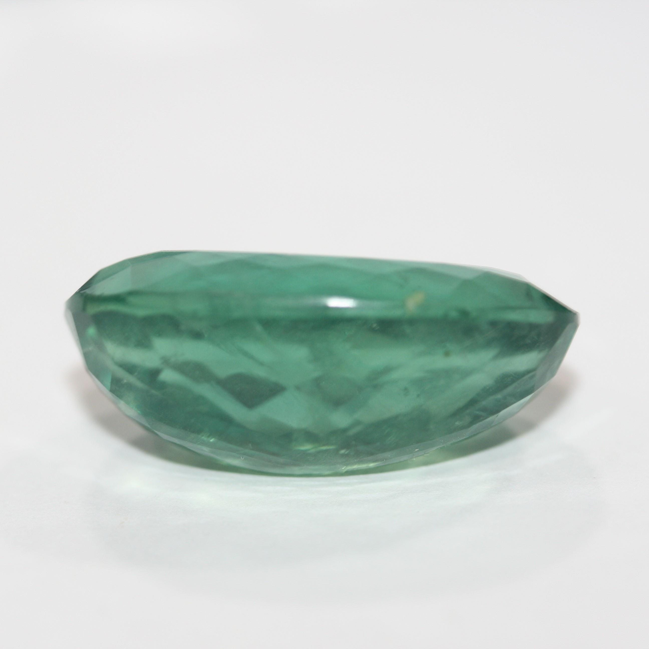 Natural Big Bluish Green Fluorite Oval 27.2x16.5x11.3mm 39.93ct- Natural Untreated Gems- Natural Crystal- One Of A kind Museum Piece