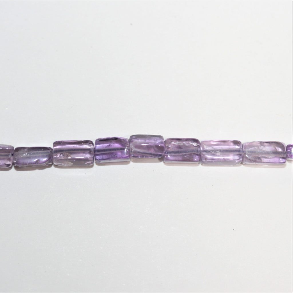 13" St Amethyst Smooth Prism Beads 6x3mm. Approx.- Strand 33cm.