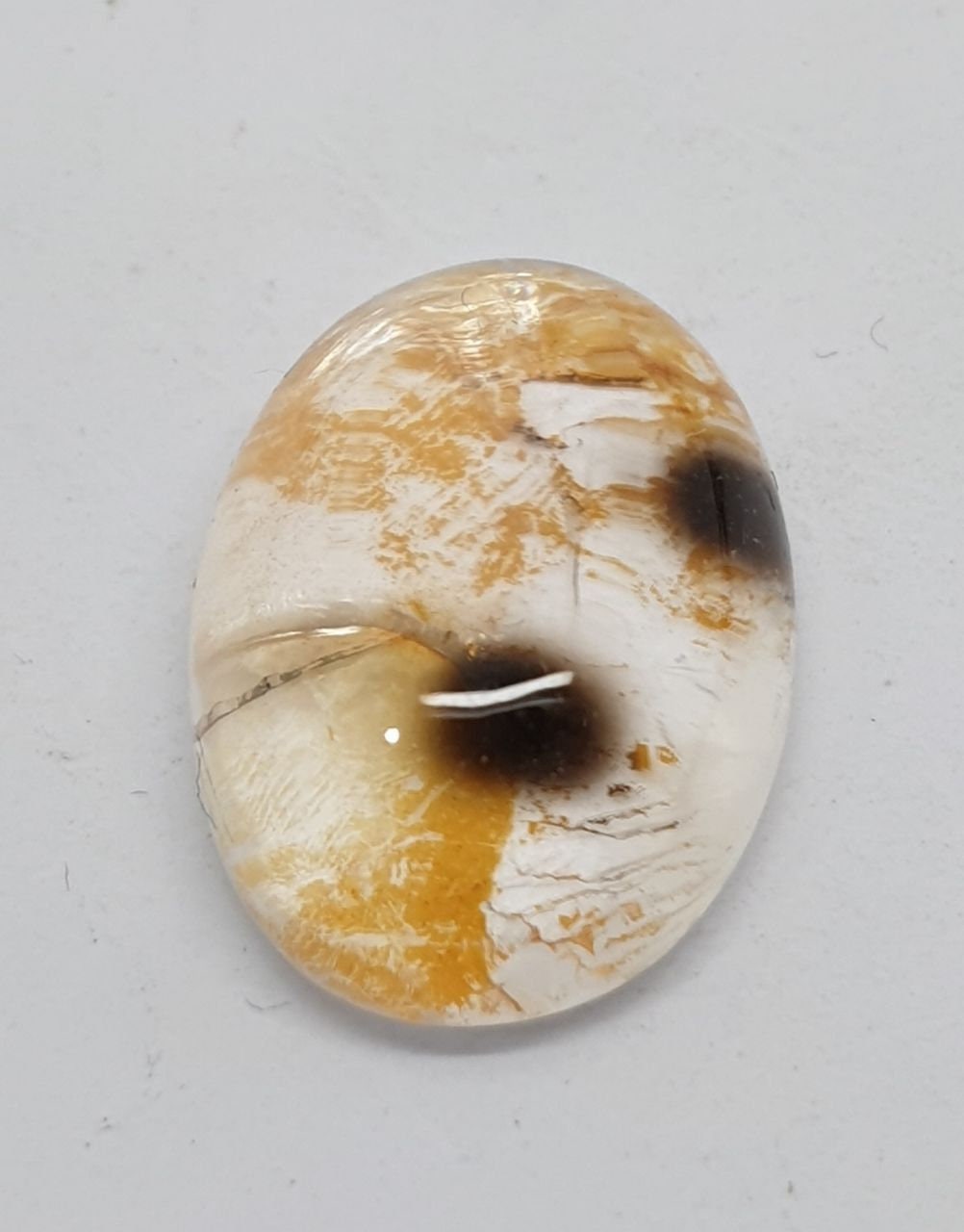 Super Rare Inclusion Quartz Oval  Cabochon Made By Mother Nature 19.5x13.6mm 15.48ct- Inclusion Quartz- Healing Power