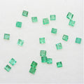 Lote de Esmeralda Cuadrada Facetada de 2,1 mm - Lote de 1 Quilate