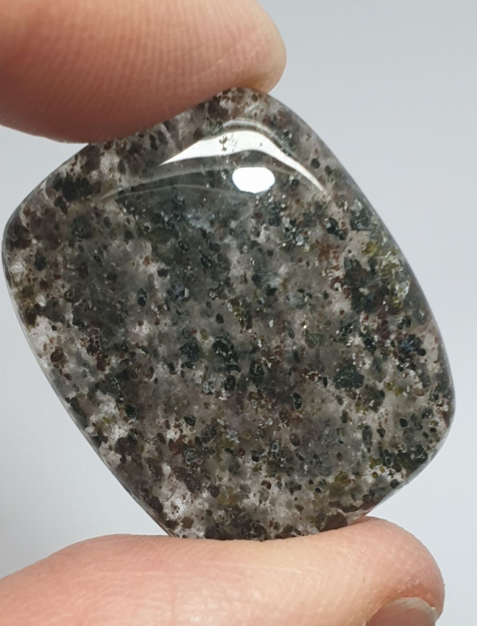 Rare Moss Quartz Square Cabochon 28.6x22.7mm  35.17ct Natural Inclusions Inside The Quartz- Collector Piece
