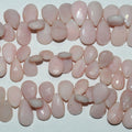 Perles en forme de goutte à facettes en opale rose St, 8 pouces (18 x 11 mm) - Longueur approximative : 20 cm