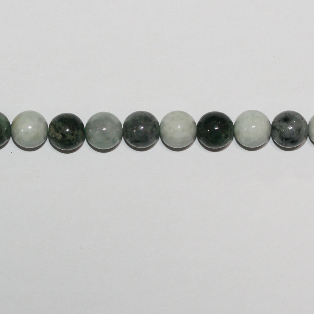 Perles rondes lisses en jade de Sainte-Birmanie, 15 pouces, 10 mm - Fil de 39 cm.