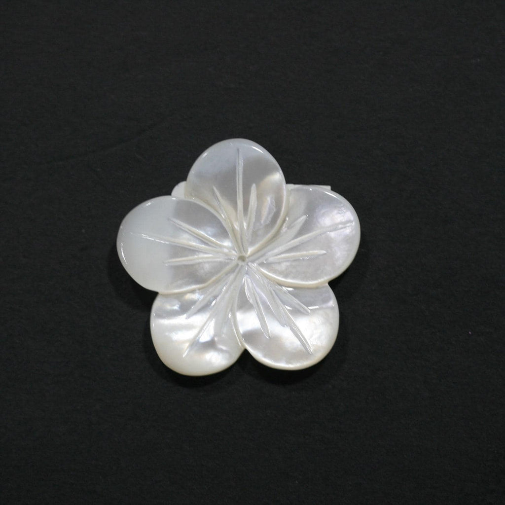 Colgante Flor Tallada Nácar 30mm.- Ref.14838