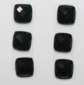 Lote de 6 cabujones cuadrados facetados de ónix de 8 mm (6 piezas)