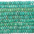 Perles rondelles lisses en amazonite russe, 12 x 6 mm, 15 pouces (38 cm) - Fil de 39 cm