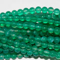 13" St Green Agate Round Beads 2mm.-Strand 34cm