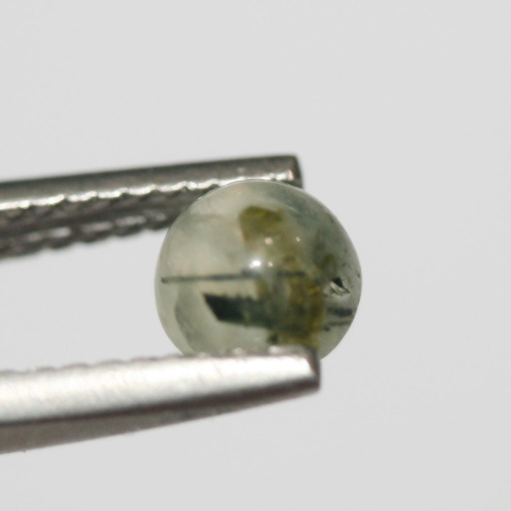 Lote de 20 cabujones redondos de prehnita de 6 mm (20 unidades)