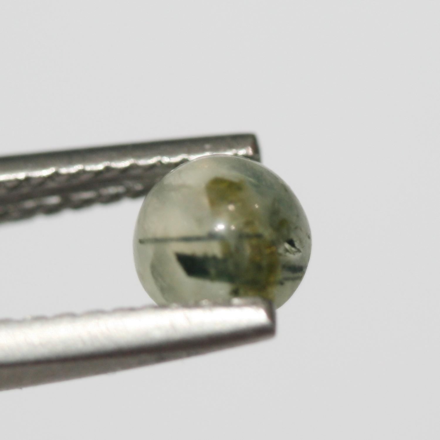 Lote de 20 cabujones redondos de prehnita de 6 mm (20 unidades)