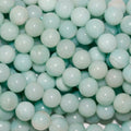 Cuentas redondas lisas de amazonita de 16" (8 mm) - Hilo de 40 cm