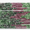 Perles rondelles à facettes en zoïsite rubis St, 3 x 2 mm, 15 pouces (38 cm) - Fil de 39 cm
