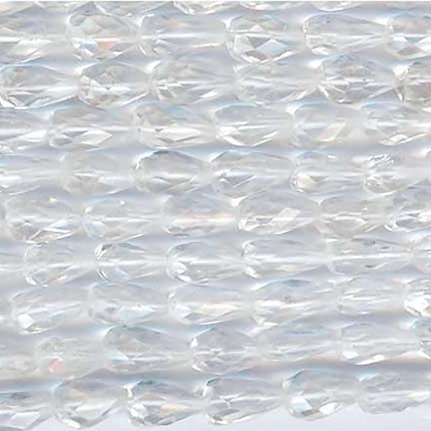 Perles en cristal de roche facettées en forme de goutte, 9 x 5 mm environ, 15 pouces (38 cm). Longueur du fil : 38 cm environ.