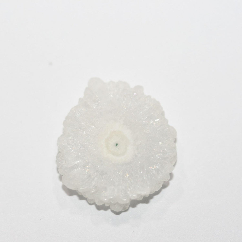 Lote de 4 cabujones redondos planos irregulares de cuarzo solar de 18-19 mm. (4 piezas)