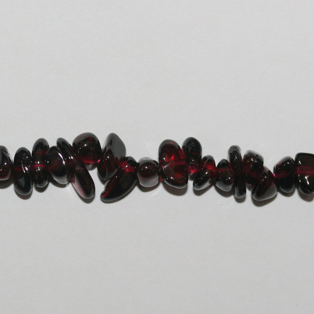Cuentas lisas de granate de 32" (4-5 mm). Aprox. - Hilo de 80 cm.