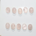 Rose Quartz Smooth Oval Cabochon 9x7mm. (10 Pcs).- Item.1742CB