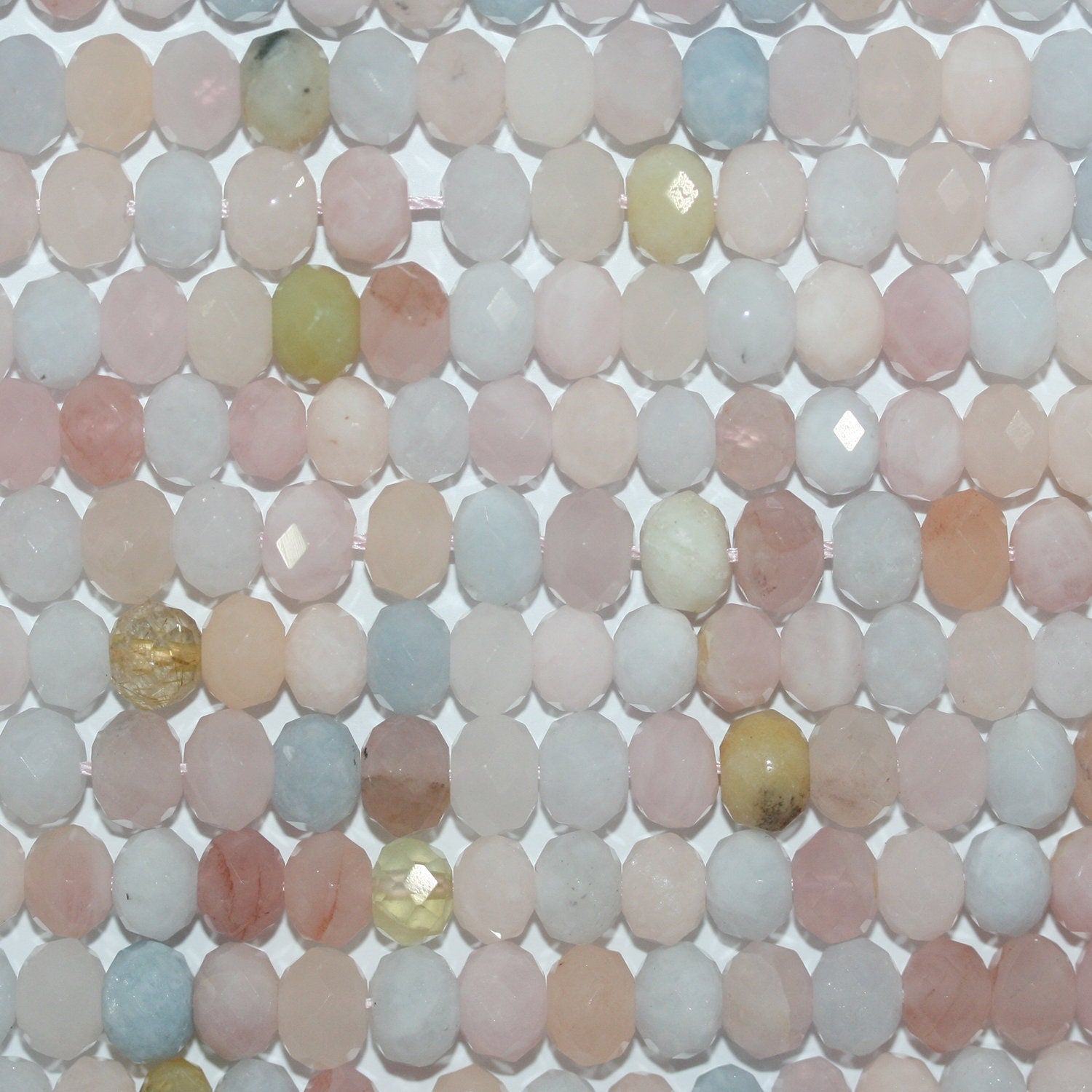 15" St Multi Béryl Facetté Rondelle Perles 8x5mm.-Rig 39cm.