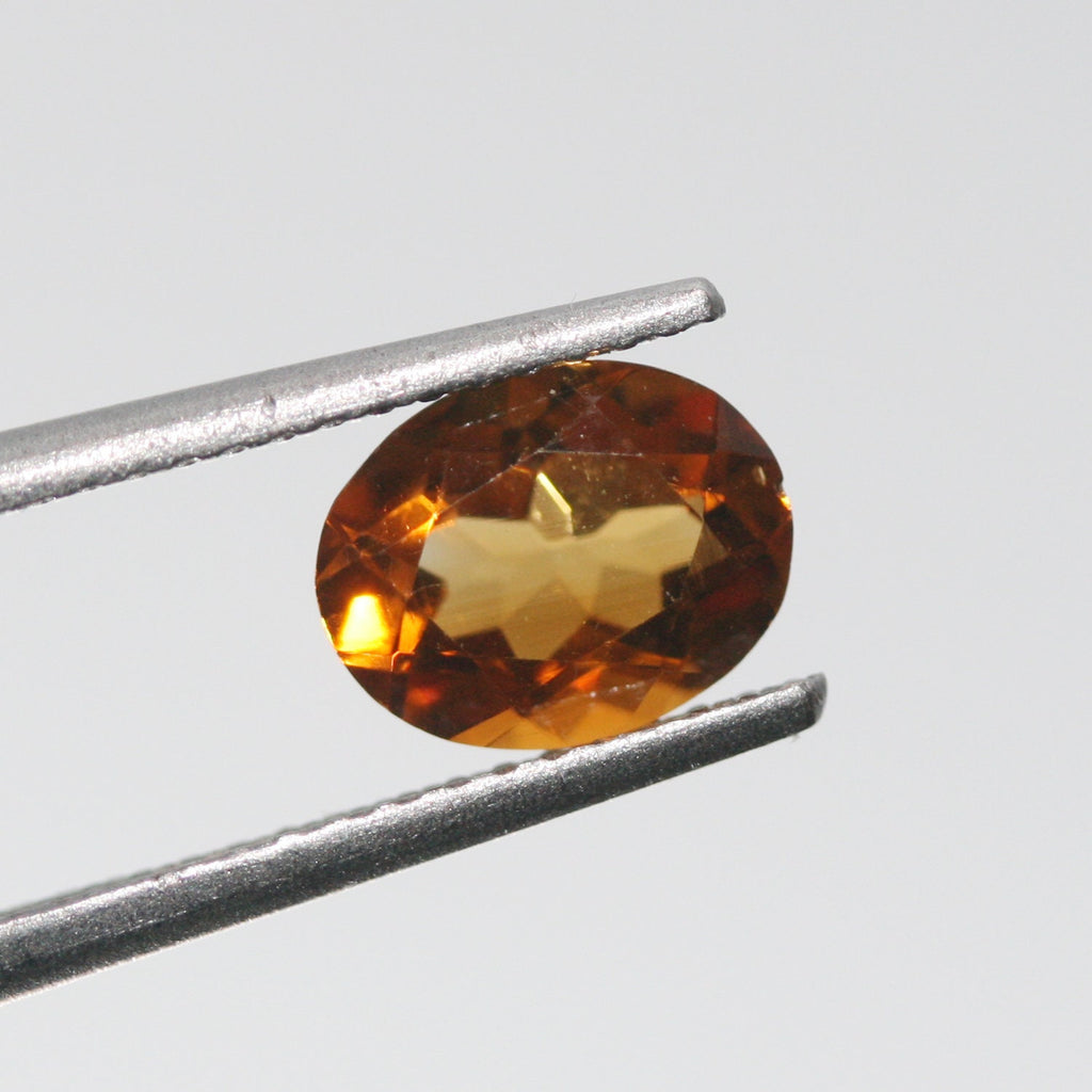 Lote de 6 citrinos palmeiras facetados ovalados de 8 x 6 mm (6 unidades)