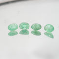 Esmeralda ovalada facetada de 5,5 x 4,5 mm (4 unidades) - Piedra preciosa natural - Proveedor de joyería - Esmeralda de Zambia