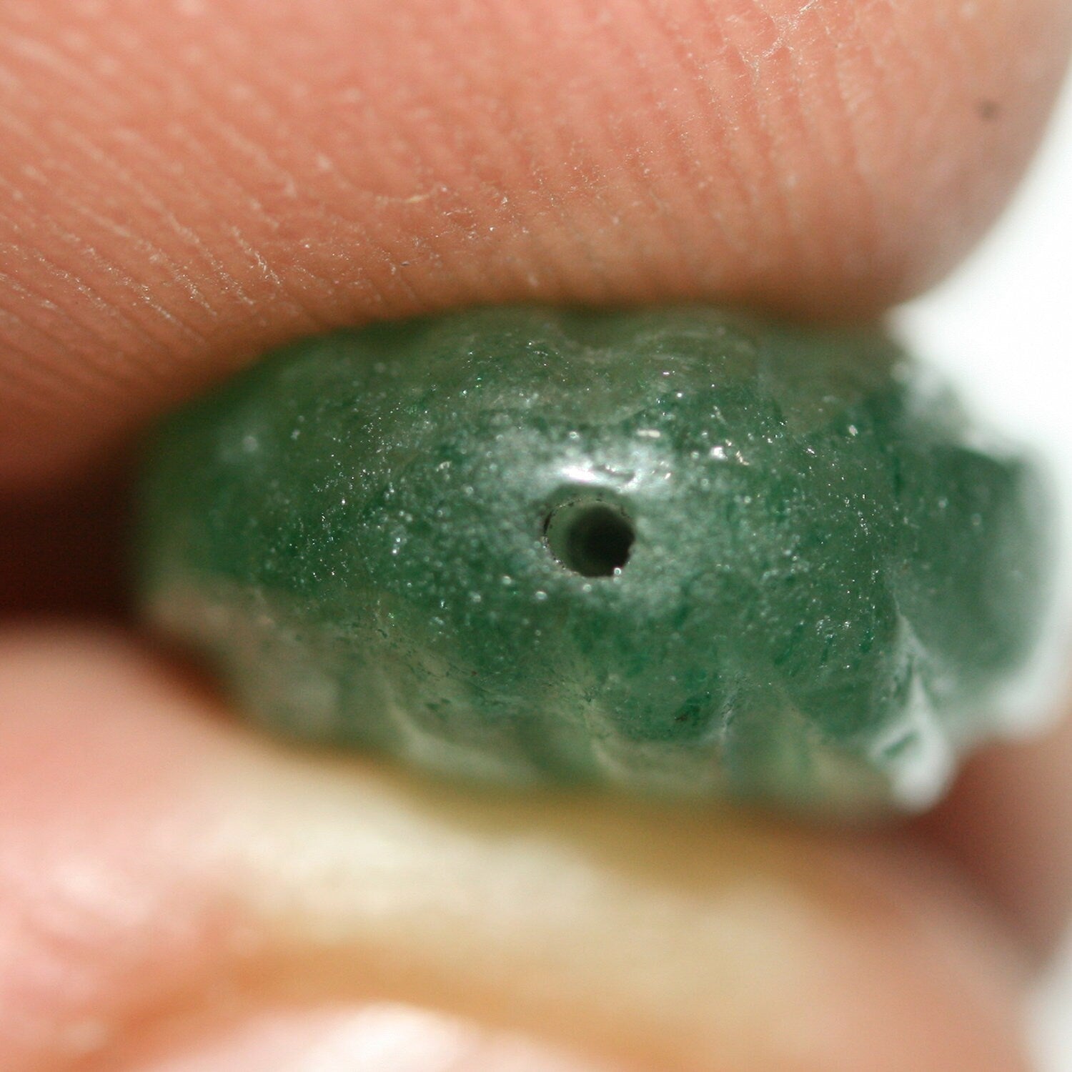 Boucles d'oreilles ovales en aventurine Gallonada Half Drill 16-12-12x10mm (environ) (1 paire)