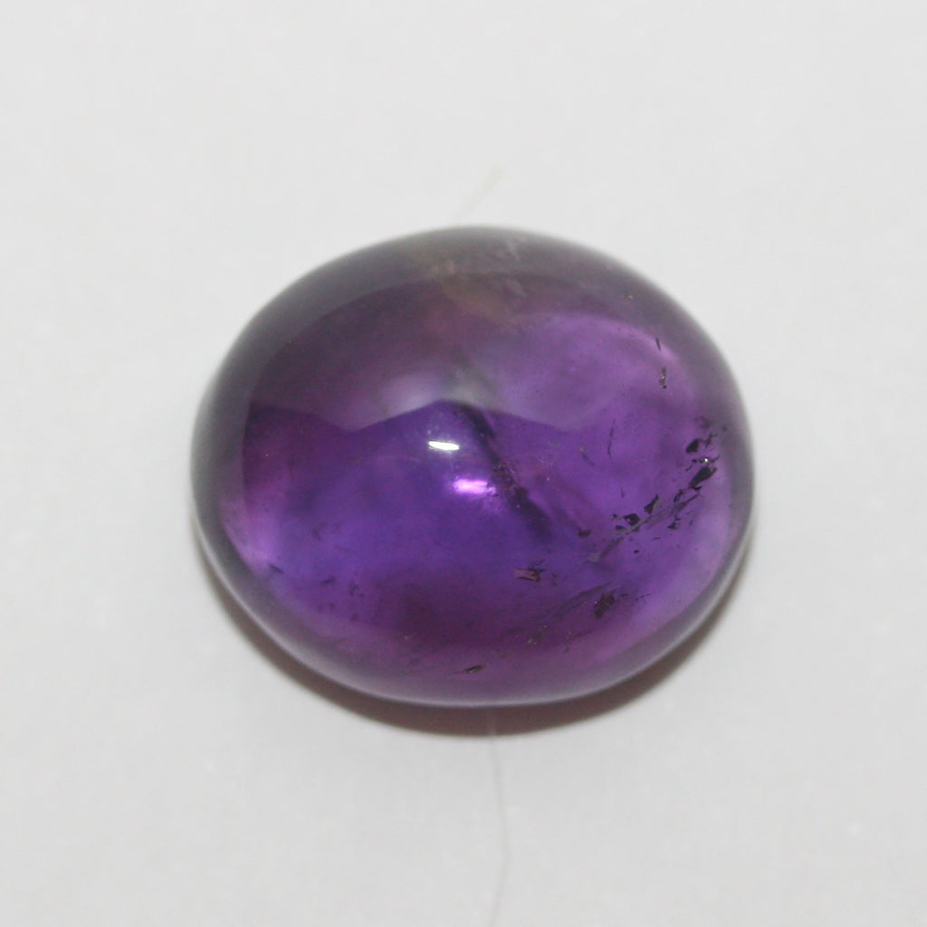 African Amethyst Oval Cabochon 15x13mm.-(11.1ct).