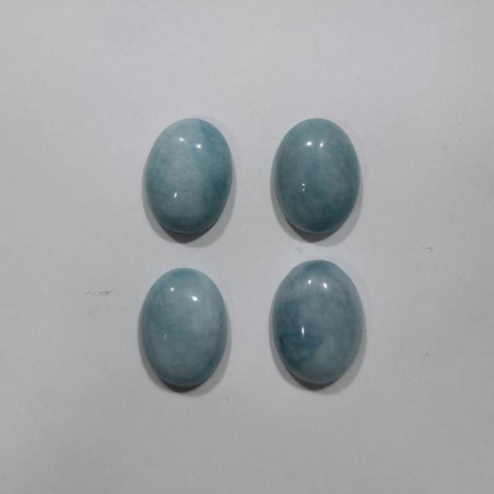 4 Pcs Blue Quartz Oval Cabochon 17x13mm